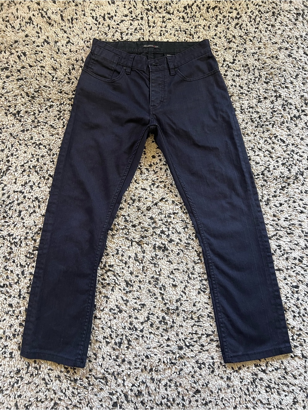 John Varvatos Bowery Jeans Slim Straight Dark Blue Button Fly Men’s 30 x 27.5”
